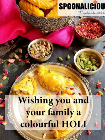 Wishing you and your family a bright and colourful Holi. Thank you for supporting my small business and for making me a part of your celebrations.