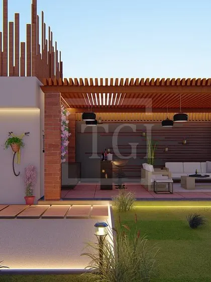 A duplicate of ID 159, this render shows the overall layout of the Gurgaon terrace.