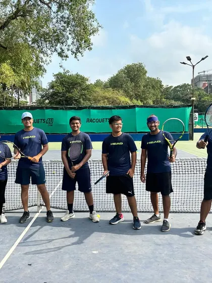 Our team of players looking sharp in their modern jerseys. We believe in fostering a strong sense of team identity and pride.
