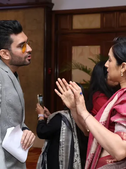 In conversation with financial expert Swati Kumari. My job as a host extends beyond the stage to ensure guests are comfortable and the event flow is perfectly coordinated.