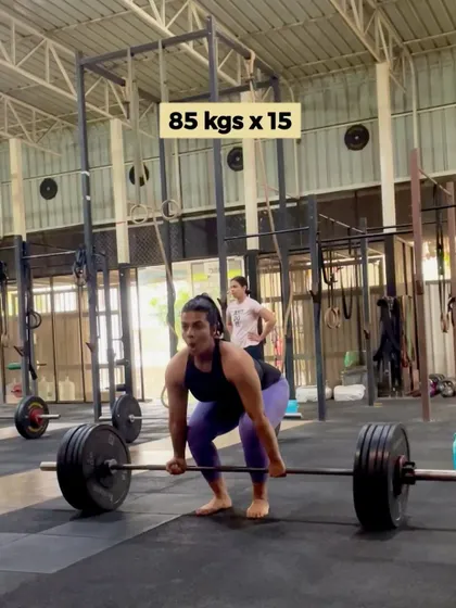 Hitting a 15-rep max deadlift at 85 kgs. My training is programmed to test different aspects of strength, from max effort lifts to endurance sets like this one.
