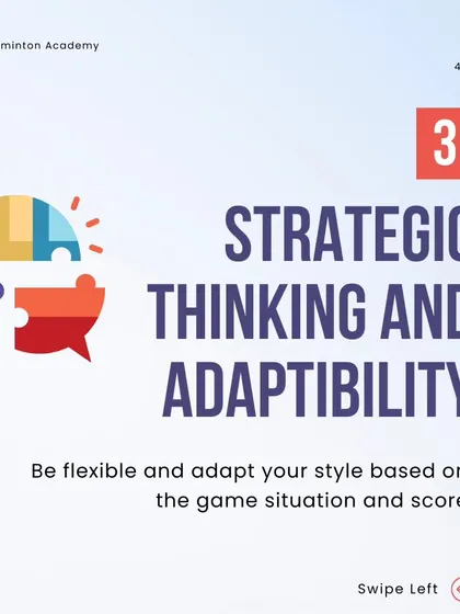 Top players are strategic thinkers. We train our athletes to be adaptable, encouraging them to analyze their opponent's style and adjust their game plan based on the situation and score.