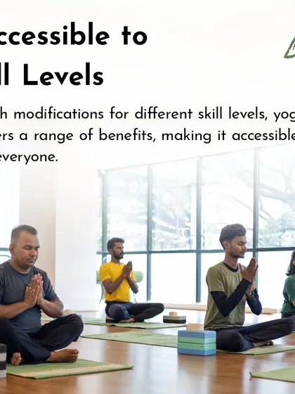 A reminder that yoga is accessible to all levels. With modifications for different skills, yoga offers a range of benefits for every single body.