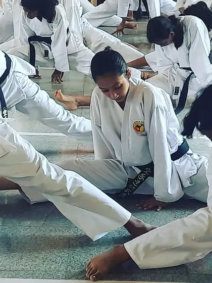 Flexibility and conditioning are crucial. Our black belt candidates go through rigorous stretching exercises as part of their grading exam to demonstrate their physical preparedness.