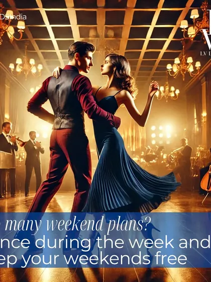 Can't make it on weekends? This poster highlights the benefits of our weekday classes, perfect for unwinding after work and keeping your weekends free.
