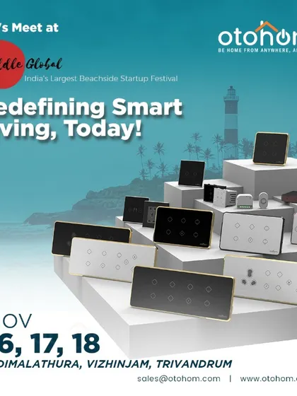 Join us at Huddle Global, India's largest beachside startup festival. We are excited to showcase how our smart home and hotel solutions are redefining modern living.