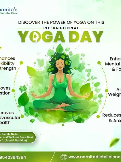 On International Yoga Day, I celebrate the power of this practice. Yoga is a wonderful tool that aids weight loss, improves digestion, reduces stress, and enhances mental clarity, making it a perfect complement to a healthy diet.