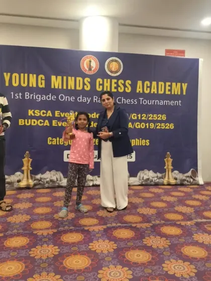 Another one of our winners at the 1st Brigade Rapid Chess Tournament. We are proud of every student who participates and competes.