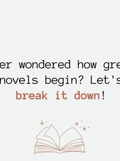 How does a great novel begin? We analyze famous opening lines, like those from "Moby Dick" and "1984," to understand how to hook a reader from the very first sentence using action, dialogue, or mystery.