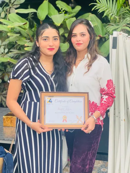 Presenting a certificate to a student from my second batch. I provide personal attention to ensure every student masters the art.