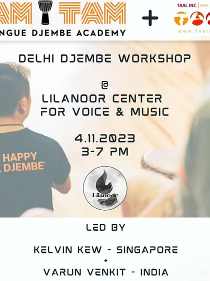 Announcing our Delhi Djembe workshop. We're excited to connect with the drumming community there and select deserving candidates for the TTMDA apprentice program.