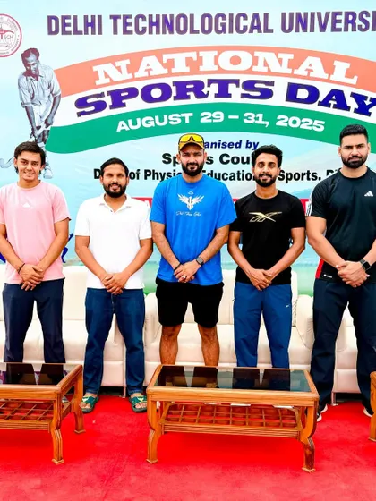 A group photo from the National Sports Day celebrations at DTU. It is always great to connect with people who share a passion for promoting sports and fitness.