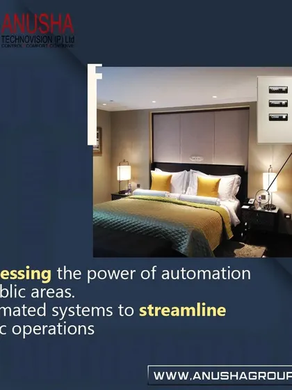 In this hotel room, our touch keypad provides elegant, intuitive control of lights and blinds. This streamlined interface enhances the guest experience by simplifying room controls and adding a touch of modern sophistication.