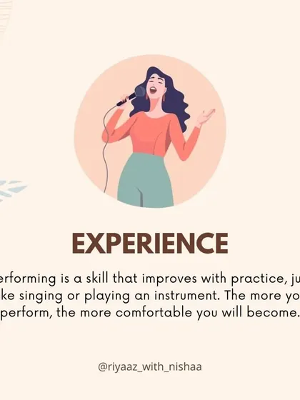 How to deal with performance anxiety: Tip 1 is Experience. The more you perform, the more comfortable you will become.