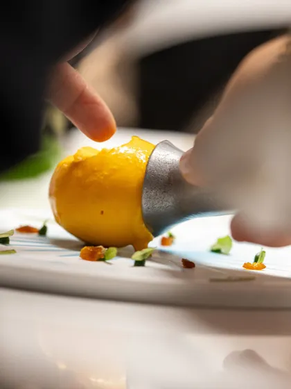 A student learns about plating Indian-inspired world-class desserts during a 2-day masterclass with Chef Joanna Artieda. Her session was a feast for the eyes and full of inspiration.