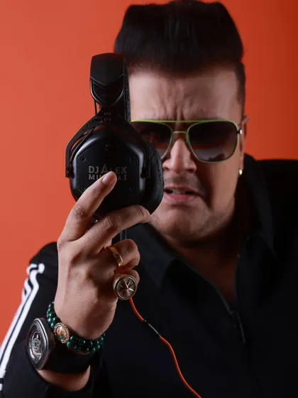 Who says DJs can't model? A close-up shot from a recent photoshoot, blending my love for music and fashion.