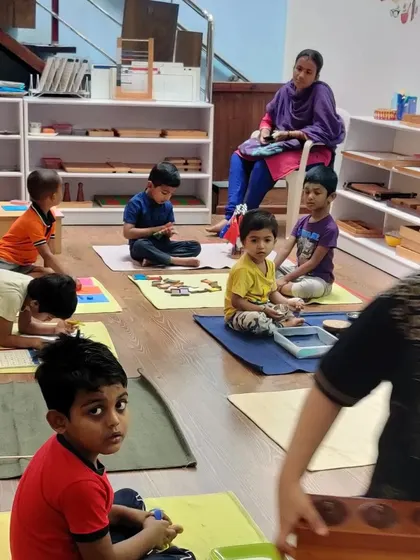Parents are invited into the environment for observation. This happens only in a pure Montessori school, where we welcome parents to watch their children work and grow.