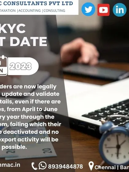 A critical reminder for all Importer-Exporter Code (IEC) holders. It is legally required to update and validate your IEC details annually to prevent deactivation of the code.