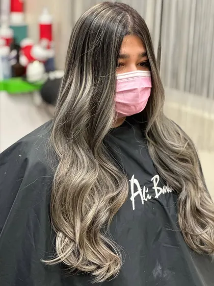 The final look is a unique and beautiful ash blonde that is perfectly tailored to the client.