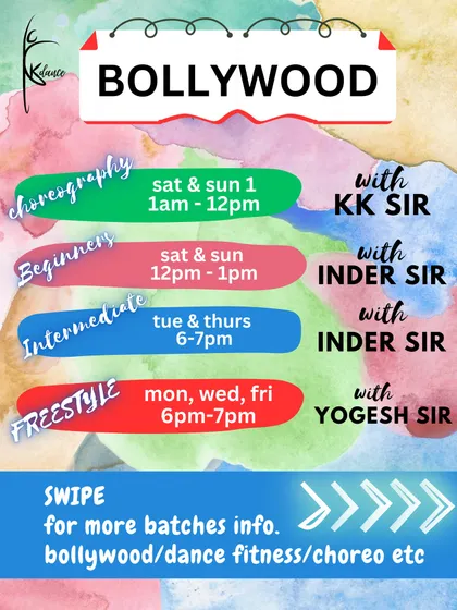 Find the perfect Bollywood class for you. We offer everything from beginner and intermediate batches to freestyle sessions and choreography workshops on both weekdays and weekends.