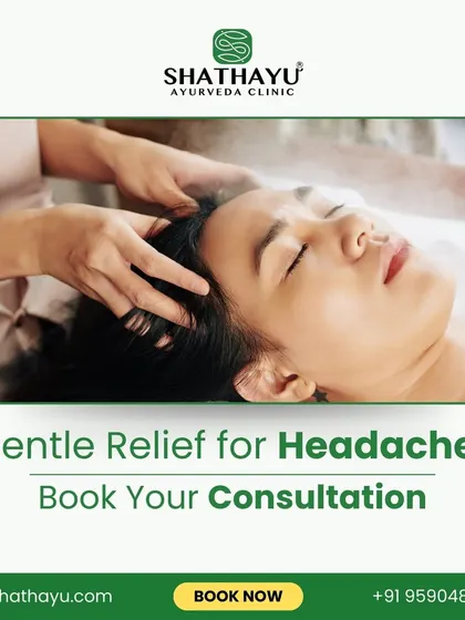 Gentle relief for headaches is possible through targeted Ayurvedic therapies. A head massage, as shown here, can alleviate tension and provide immediate comfort. I invite you to book a consultation to find your solution.