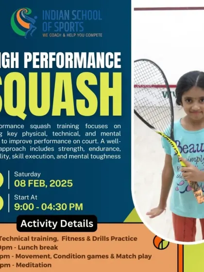 I offer structured, intensive training opportunities like this High Performance Squash workshop. These full-day events cover technical skills, fitness, match play, and even meditation to build a well-rounded, competitive player.