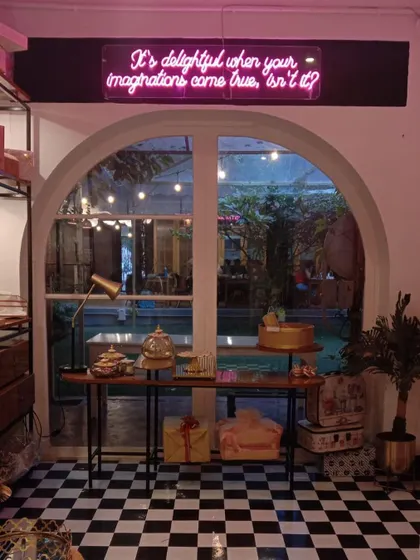 A view of my design studio, where imagination comes to life. From designer cakes to a whole range of curated gifting, my focus has always been on making people happy.