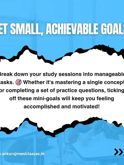 Tip 1 for staying motivated: Set small, achievable goals. Breaking down your study sessions into manageable tasks keeps you feeling accomplished and driven.