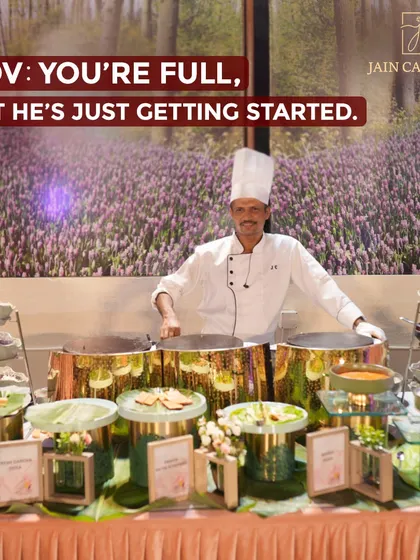 POV: You're full, but the chef is just getting started. Our live dosa counter is always a hit, with a variety of fillings and batters to keep guests coming back for more.