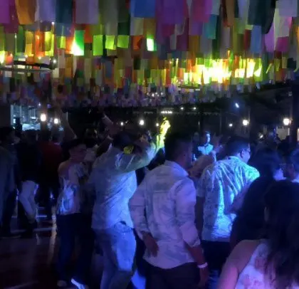 A shot of the packed dance floor at the Colt corporate event.