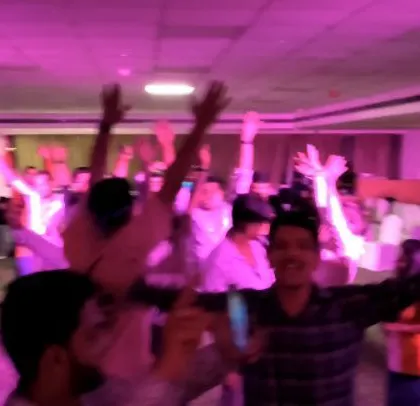 A party for the marketing team from Fossil. Even in a smaller setting, my lighting and sound create a fun and engaging atmosphere.