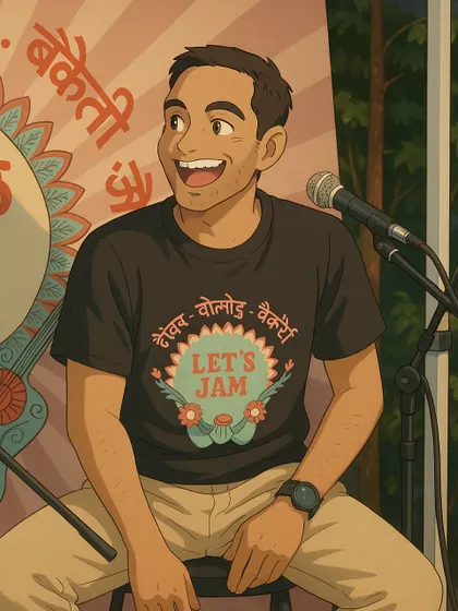 Another one of our core team members, looking cheerful in his anime version.