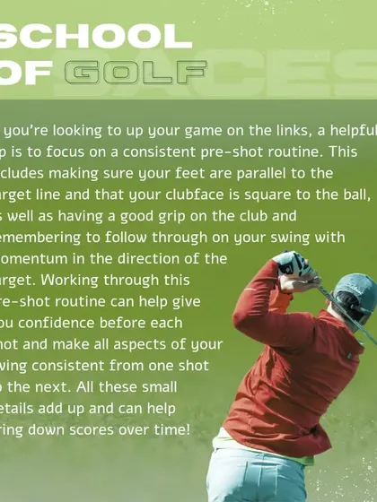 A consistent pre-shot routine builds confidence and focus. We explain how to develop a routine that ensures your setup is correct for every single shot.