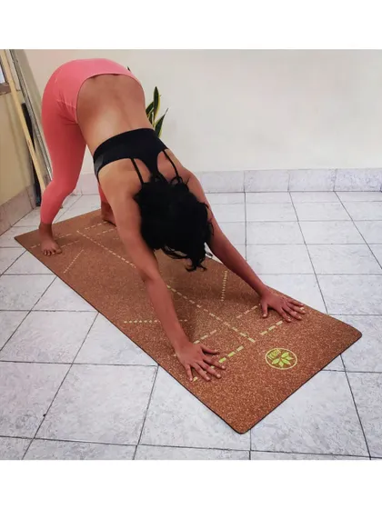 The Adho Mukha Svanasana, or Downward-Facing Dog, is a foundational yoga pose that stretches and strengthens the entire body. It's a moment to feel present and aware.