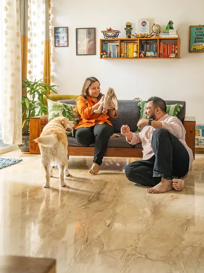 An at-home lifestyle shot of 11-year-old Mhysa and her family. These relaxed sessions are perfect for capturing the everyday moments you'll want to remember.