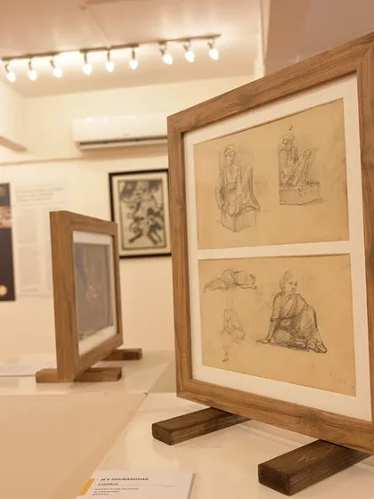 We invite you to a Curator's Walk to explore the artistic brilliance of Bombay Progressives, Bengal masters, and stars from Chennai and Kerala, culminating in the divine display by the Raja Ravi Varma Heritage Foundation.