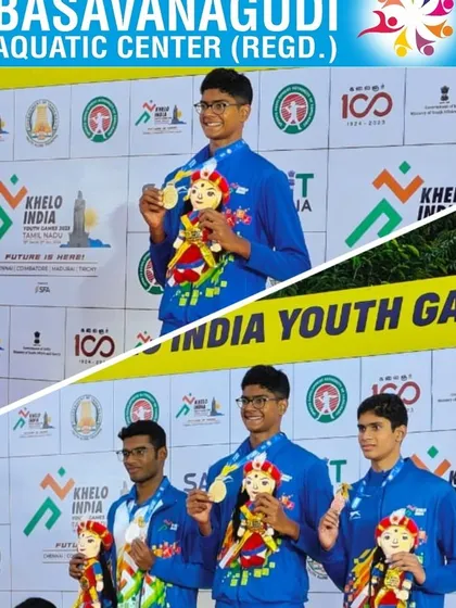 Akash Mani and Nithik Nathella, our new junior backstroke champions.