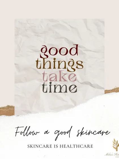 A simple reminder for your skincare and hair care journey: good things take time. Consistency with the right routine and professional treatments is the key to achieving lasting results.