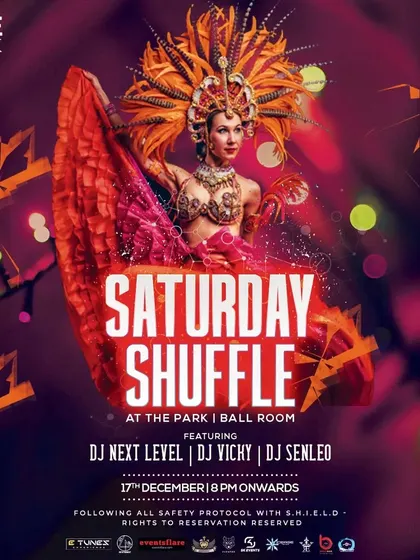 'Saturday Shuffle' at The Park Hotel's ballroom. Playing in a hotel ballroom allows for a larger, more grand-scale party experience compared to a regular club.