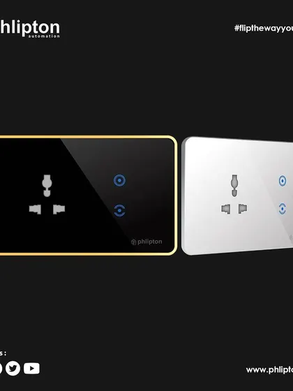 For simpler needs, this panel combines one socket with two smart switches. It's perfect for controlling a main light and a lamp while providing a charging point.