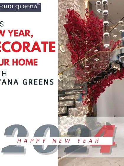 This New Year, decorate your home with Aavana Greens. A statement piece like this red tree can bring joy and color to your celebrations.