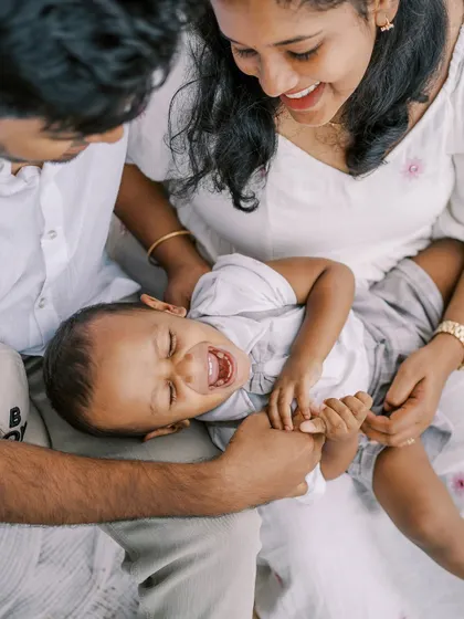 A moment of pure, uninhibited laughter from a little boy during a tickle fight with his parents. This is what it's all about.