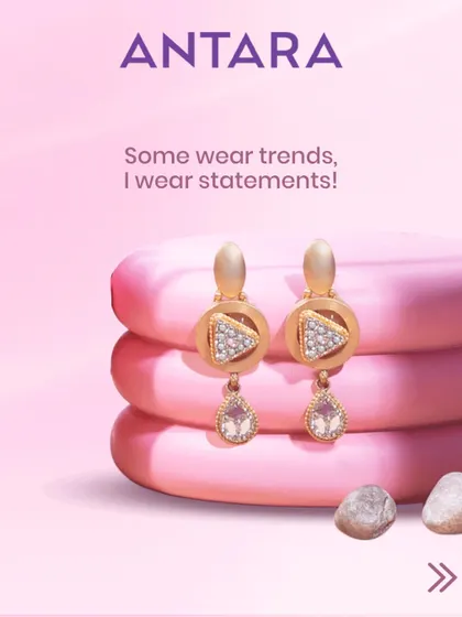 Some wear trends, I wear statements. These modern matte gold earrings with diamond-studded triangles and tourmaline drops are for making a lasting impression.