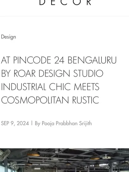 We were thrilled to have our first restobar project, Pincode 24, featured in Elle Decor India. This recognition highlights our successful blend of "Industrial Chic" and "Cosmopolitan Rustic" styles, a testament to our team's collaborative effort and our client's trust.