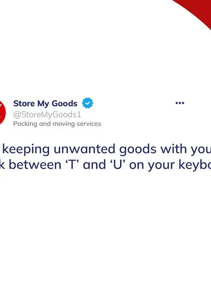 Still keeping unwanted goods with you? Look between 'T' and 'U' on your keyboard. The answer is 'Y'. It's time to say 'Y' to decluttering.