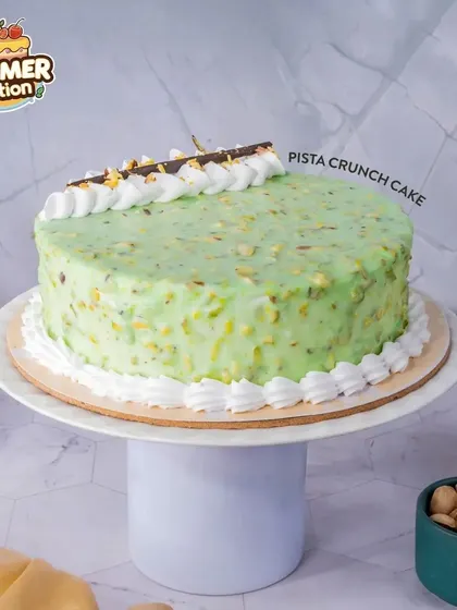 For those who love nutty flavors, our Pista Crunch Cake is a must-try. It's packed with the rich taste of pistachios and has a satisfying crunch in every slice.