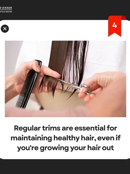 Even if you're growing your hair out, regular trims are essential. Getting rid of split ends every few months keeps your hair healthy and actually helps it grow better.