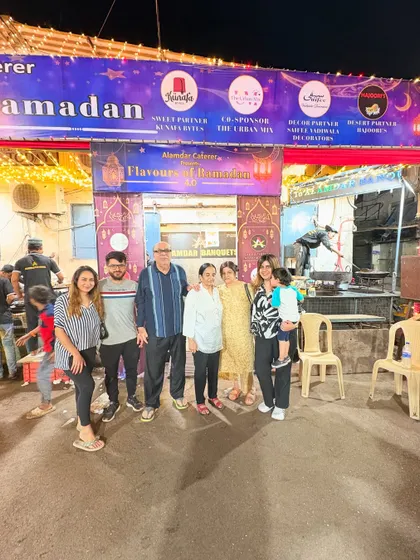 A family enjoying a night out. Our festival is a great way to experience the special food of Ramadan.