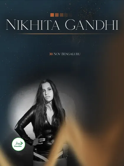 The official poster announcing Nikhita Gandhi's show in Bengaluru as part of our November lineup.