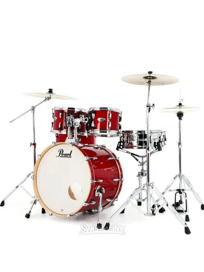 The Pearl PMX kit in a vibrant Sequoia Red finish, a 5-piece configuration ready for pre-order.